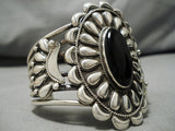 Quality Towering Vintage Native American Navajo Repoussed Sterling Silver Bracelet-Nativo Arts