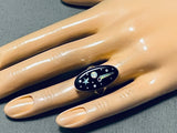 Cosmic Intricate Native American Navajo Opal Coral Sterling Silver Ring-Nativo Arts