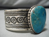 Important Vintage Native American Navajo Orville White Turquoise Sterling Silver Bracelet-Nativo Arts