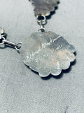 One Of The Most Detailed Ever Vintage Native American Zuni Turquoise Sterling Silver Necklace-Nativo Arts