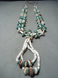 Native American Extraordinary Santo Domingo Turquoise Spiny Shell Jacla Necklace-Nativo Arts