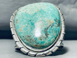 Native American 207 Gram One Of Biggest Ever San Felipe Turquoise Sterling Silver Bracelet-Nativo Arts