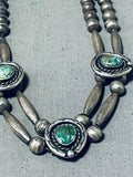 Amazing Vintage Native American Navajo Royston Turquoise Sterling Silver Necklace-Nativo Arts