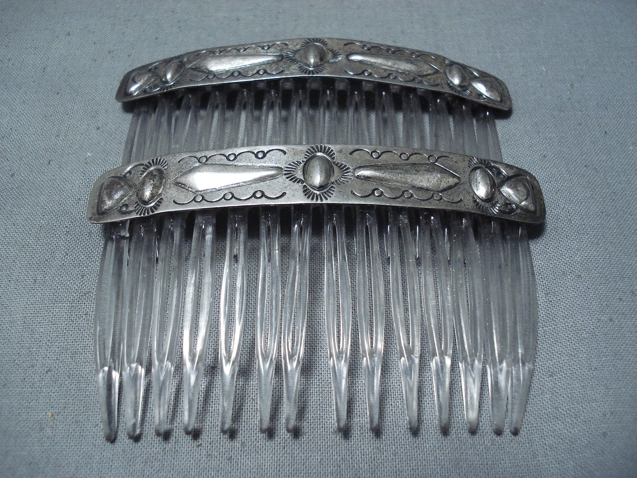 Native American Hammered Sterling outlets Hair Comb 0245