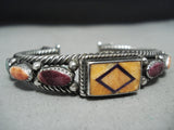 Important Vintage Native American Navajo Ray Tracey Coiled Sterling Silver Bracelet-Nativo Arts