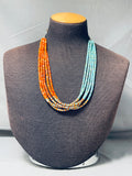 One Of The Most Unique Pueblo Turquoise Shell Sterling Silver Necklace-Nativo Arts
