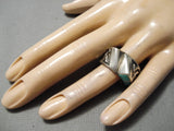 Stunning Vintage Navajo Sterling Silver Waving Native American Ring-Nativo Arts