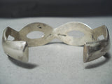 Superb Vintage Navajo Sterling Silver Bracelet Native American Old-Nativo Arts