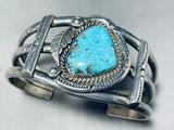 Chapo Family Vintage Native American Navajo Turquoise Sterling Silver Bracelet-Nativo Arts