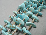 Superior Vintage Santo Domingo Native American Navajo Turquoise Jacla Necklace Old-Nativo Arts