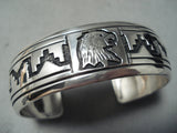 Authentic Vintage Native American Navajo Thomas Singer Sterling Silver Bracelet-Nativo Arts