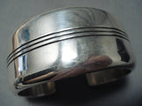 Exceptional Vintage Navajo Native American Sterling Silver Bracelet Old-Nativo Arts