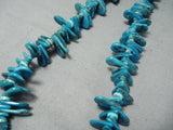 Vibrant Navajo Turquoise Teardrop Sterling Silver Necklace Native American-Nativo Arts