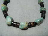 Fantastic Santo Domingo Royston Turquoise Heishi Necklace Native American-Nativo Arts