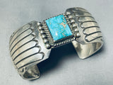Jimmy Jazzie Vintage Native American Navajo Turquoise Sterling Silver Flank Bracelet-Nativo Arts