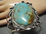 Tremendous Native American Navajo Kirby Nez Royston Turquoise Sterling Silver Bracelet-Nativo Arts