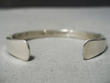 Authentic Vintage Native American Navajo Orville Tsinnie Sterling Silver Bracelet-Nativo Arts