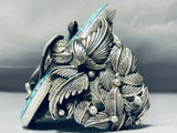 306 Grams Mind Boggling Sterling Silver Lizard Turquoise Native American Bracelet-Nativo Arts