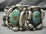 Extremely Rare Earlier Vintage Native American Navajo Royston Turquoise Sterling Silver Bracelet-Nativo Arts
