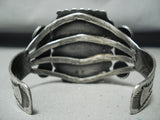 One Of The Best Vintage Native American Navajo #8 Turquoise Early Sterling Silver Bracelet-Nativo Arts