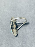 Brilliant Vintage Native American Navajo Morenci Turquoise Sterling Silver Ring-Nativo Arts