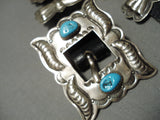 Amazing Vintage Native American Navajo Turquoise Sterling Silver Concho Belt-Nativo Arts