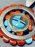 Native American Important Vintage Santo Domingo Turquoise Spiny Oyster Sterling Silver Necklace-Nativo Arts