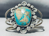 Incredible Beadwork Vintage Native American Navajo Turquoise Sterling Silver Bracelet-Nativo Arts