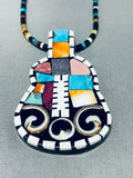 Important Acoustic Guitar Santo Domingo Turquoise Sterling Silver Necklace-Nativo Arts