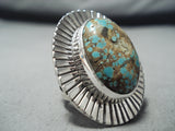Amazing Navajo Native American 8 Turquoise Sterling Silver Ring-Nativo Arts