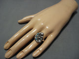 Unique!! Vintage Navajo Turquoise Sterling Silver Native American Ring Old-Nativo Arts