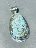 Incredible Native American Turquoise Sterling Silver Necklace-Nativo Arts