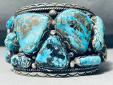 174 Gram Monster Mens Vintage Native American Navajo Turquoise Sterling Silver Bracelet-Nativo Arts