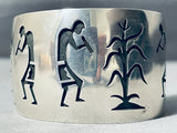 Important Authentic Vintage Native American Hopi Sterling Silver George Phillips Bracelet-Nativo Arts