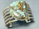 Striking Vintage Native American Navajo Royston Turquoise Sterling Silver Bracelet-Nativo Arts