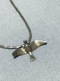 Fantastic Vintage Native American Navajo Sterling Silver Eagle Necklace-Nativo Arts