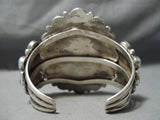 Important Vintage Native American Navajo Sleeping Beauty Turquoise Sterling Silver Bracelet Old-Nativo Arts