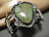 Stunning Vintage Native American Navajo Royston Turquoise Sterling Silver Bracelet Old-Nativo Arts