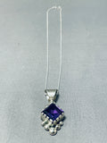 Rare Vintage Native American Navajo Amethyst Sterling Silver Bracelet Necklace Ring Set-Nativo Arts