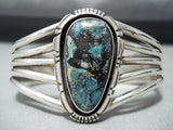 Magnificent Native American Navajo Turquoise Sterling Silver Bracelet-Nativo Arts