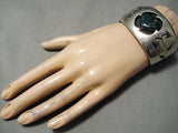 Opulent Vintage Native American Navajo Damale Turquoise Sterling Silver Bracelet Old-Nativo Arts