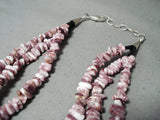 Native American Important Santo Domingo Signed Purple Shell Turquoise Butterfly Necklace-Nativo Arts