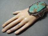Skyscraping Vintage Native American Navajo Royston Turquoise Sterling Silver Bracelet Old-Nativo Arts