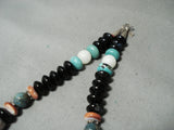 Authentic Chunky Vintage Native American Navajo Turquoise Sterling Silver Necklace-Nativo Arts