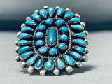 One Of The Best Vintage Native American Navajo Turquoise Sterling Silver Ring Old-Nativo Arts