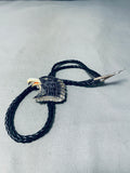 Fascinating Vintage Native American Zuni Sterling Silver Bolo-Nativo Arts