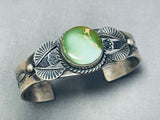 S. Tso Signed Dynamic Vintage Native American Navajo Damale Turquoise Sterling Silver Bracelet-Nativo Arts