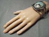 One Of Best Vintage Native American Navajo Domed #8 Turquoise Sterling Silver Bracelet Old-Nativo Arts