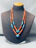 Native American Important Master Family Santo Domingo Turquoise Sterling Silver Necklace-Nativo Arts