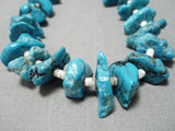 Quality Vintage Native American Navajo Spiderweb Turquoise Nugget Sterling Silver Necklace-Nativo Arts